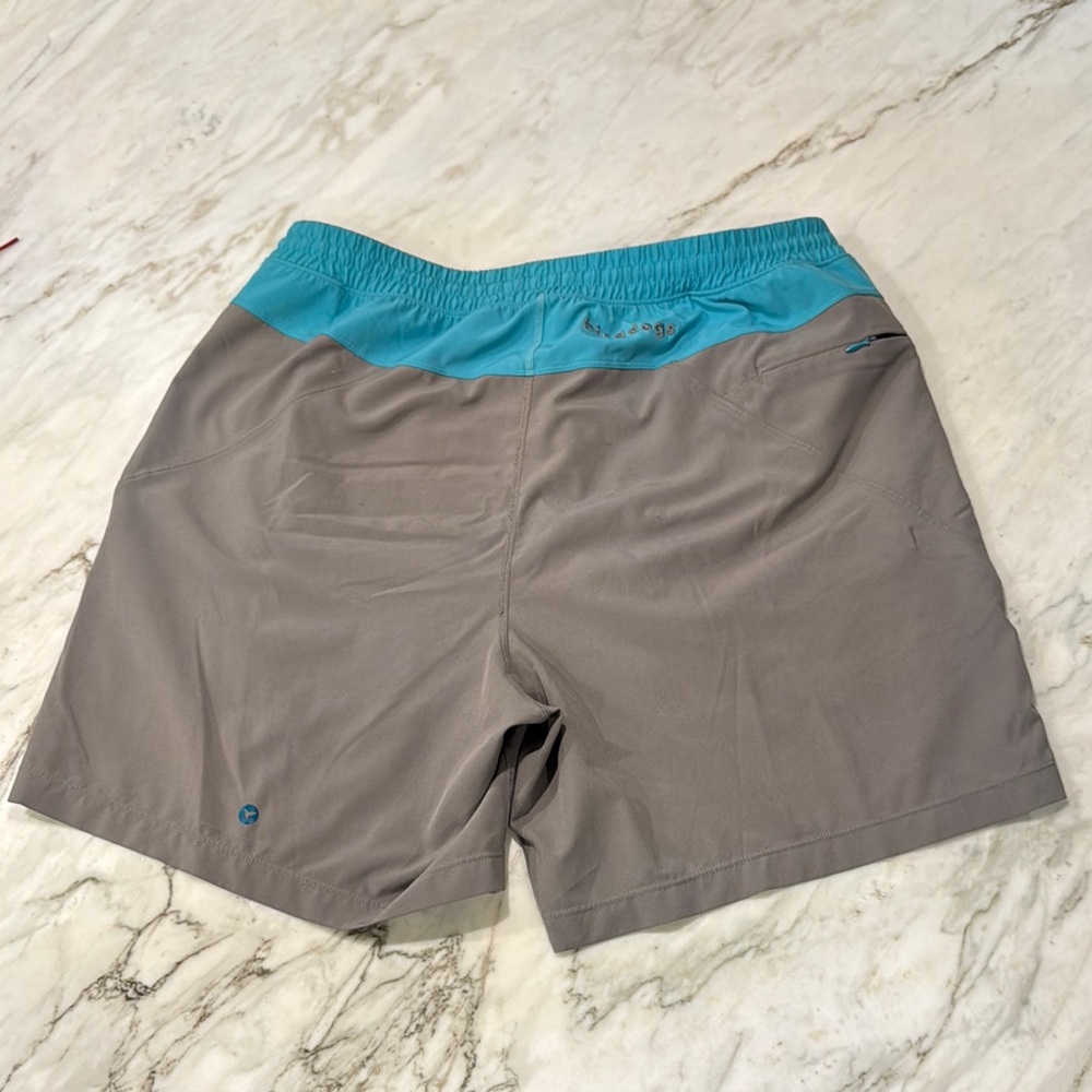 GRAY AND BLUE BIRD DOG SHORTS. SIZE XL - Picture 3 of 7